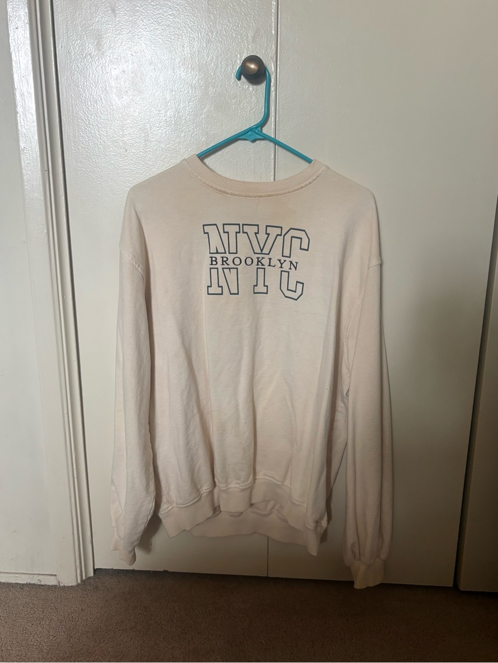Cream NYC Brooklyn Graphic Crewneck Sweater